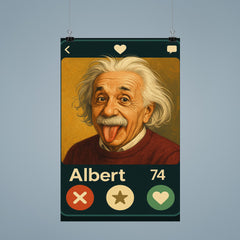 Humorous dating app profile of Albert Einstein poster 9