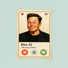 Humorous dating app profile of Elon Musk poster 8