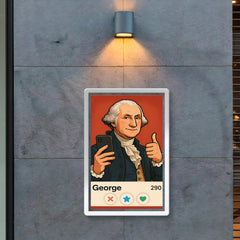 Humorous dating app profile of George Washington poster 2