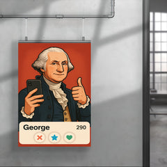 Humorous dating app profile of George Washington poster 4