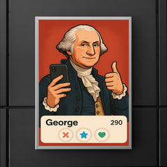 Humorous dating app profile of George Washington poster 5