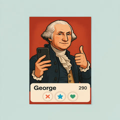 Humorous dating app profile of George Washington poster 8
