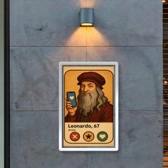 Humorous dating app profile of Leonardo da Vinci poster 2