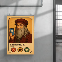 Humorous dating app profile of Leonardo da Vinci poster 4
