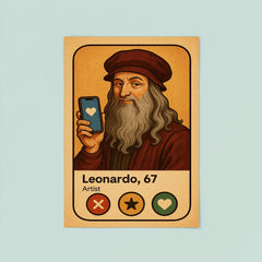 Humorous dating app profile of Leonardo da Vinci poster 8
