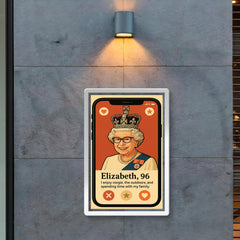 Humorous dating app profile of Queen Elizabeth poster 2