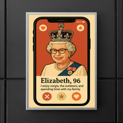 Humorous dating app profile of Queen Elizabeth poster 5