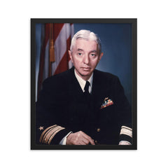 Hyman G Rickover framed print on a plain backdrop in size 16"x20".