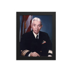 Hyman G Rickover framed print on a plain backdrop in size 8"x10".