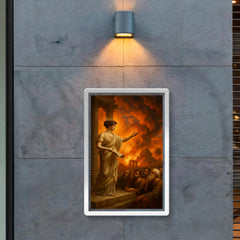 Hypatia teaching beneath burning Alexandrian sky poster 2