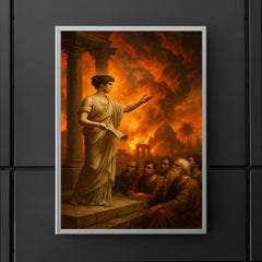 Hypatia teaching beneath burning Alexandrian sky poster 5