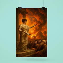 Hypatia teaching beneath burning Alexandrian sky poster 6