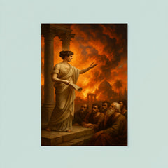 Hypatia teaching beneath burning Alexandrian sky poster 8