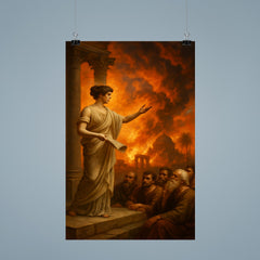 Hypatia teaching beneath burning Alexandrian sky poster 9