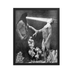 Hypnosis by Sascha Schneider framed print on a plain backdrop in size 16"x20".