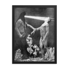 Hypnosis by Sascha Schneider framed print on a plain backdrop in size 18"x24".