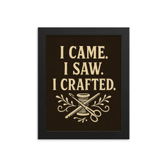 I came I saw I crafted  framed print on a plain backdrop in size 8"x10".