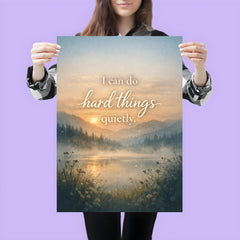 I can do hard things quietly poster 3