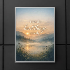 I can do hard things quietly poster 5