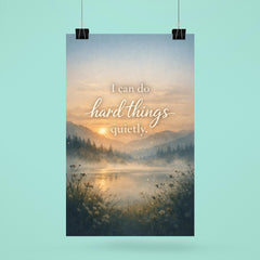 I can do hard things quietly poster 6