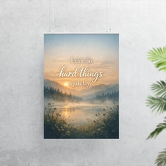 I can do hard things quietly poster 7