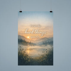 I can do hard things quietly poster 9