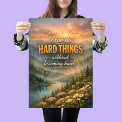 I can do hard things without becoming hard poster 3
