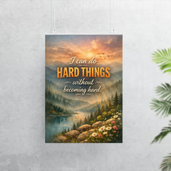 I can do hard things without becoming hard poster 7