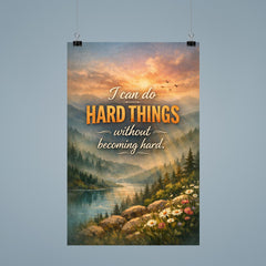 I can do hard things without becoming hard poster 9