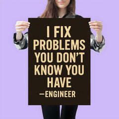 I fix problems you don’t know you have engineer poster 3