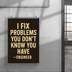 I fix problems you don’t know you have engineer poster 4