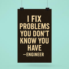 I fix problems you don’t know you have engineer poster 6