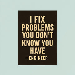 I fix problems you don’t know you have engineer poster 8