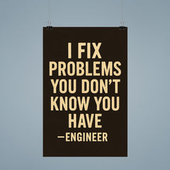 I fix problems you don’t know you have engineer poster 9