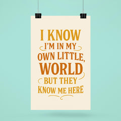 I know I’m in my own little world but they know me here poster 6