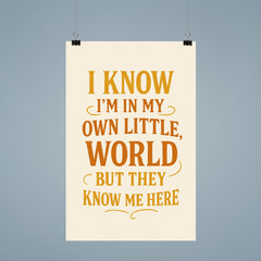 I know I’m in my own little world but they know me here poster 9