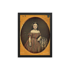 I Sense a Lot of Sass, 1850s framed print on a plain backdrop in size 12"x16".