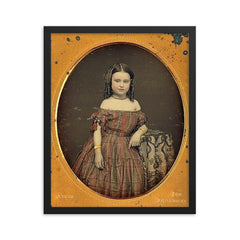 I Sense a Lot of Sass, 1850s framed print on a plain backdrop in size 16"x20".