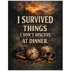 I survived things I don't discuss at dinner jigsaw puzzle