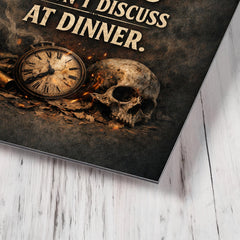 I survived things I don't discuss at dinner metal print mockup