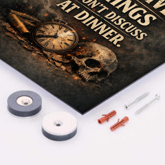 I survived things I don't discuss at dinner metal print mockup
