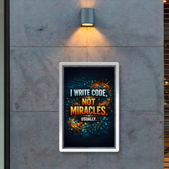 I write code not miracles Usually poster 2