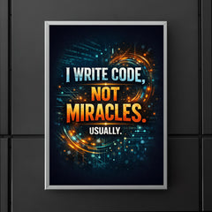 I write code not miracles Usually poster 5