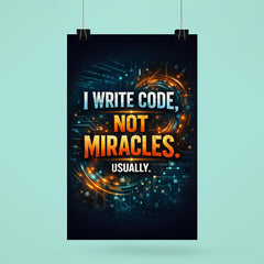 I write code not miracles Usually poster 6