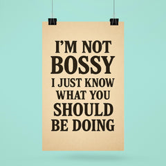 I’m not bossy I just know what you should be doing poster 6