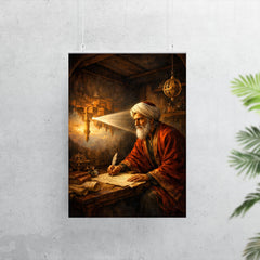 Ibn al Haytham in camera obscura chamber poster 7