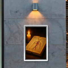 Ibn al Nafis anatomical manuscript and candle poster 2