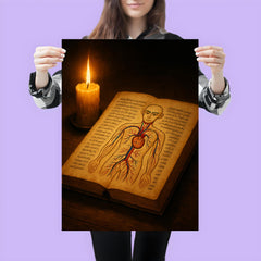 Ibn al Nafis anatomical manuscript and candle poster 3