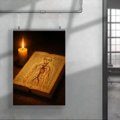 Ibn al Nafis anatomical manuscript and candle poster 4