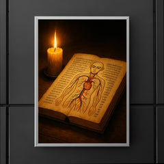 Ibn al Nafis anatomical manuscript and candle poster 5